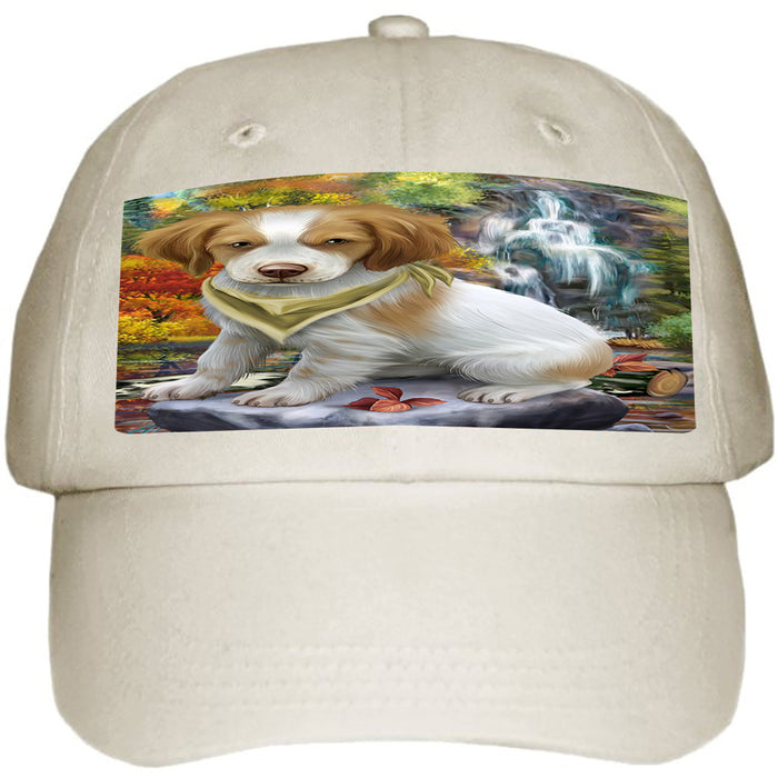 Scenic Waterfall Brittany Spaniel Dog Ball Hat Cap HAT52875