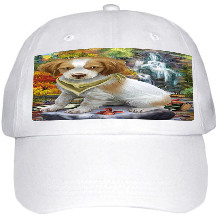 Scenic Waterfall Brittany Spaniel Dog Ball Hat Cap HAT52875