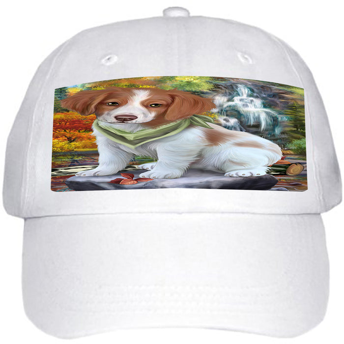 Scenic Waterfall Brittany Spaniel Dog Ball Hat Cap HAT52878