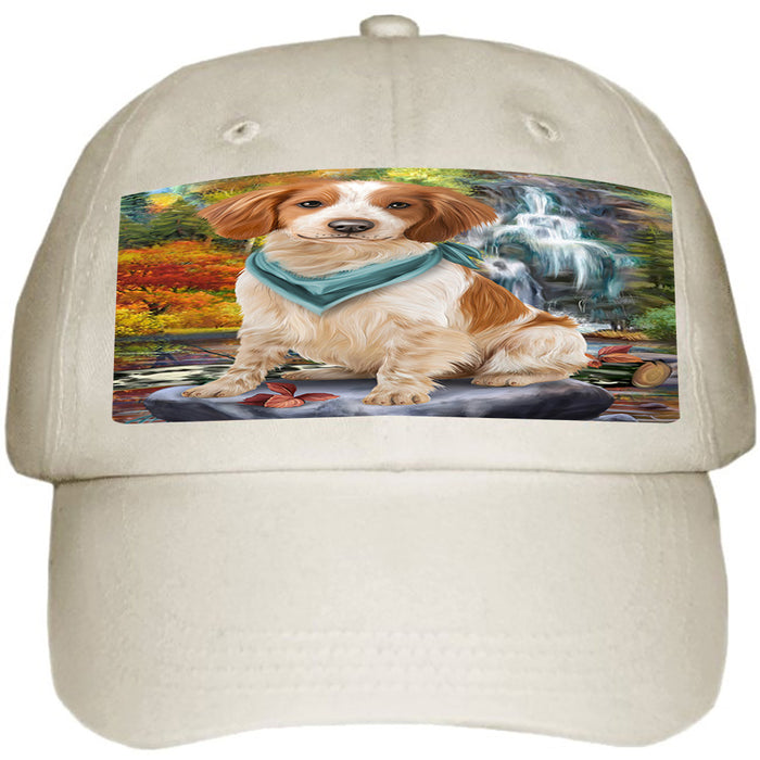 Scenic Waterfall Brittany Spaniel Dog Ball Hat Cap HAT52881