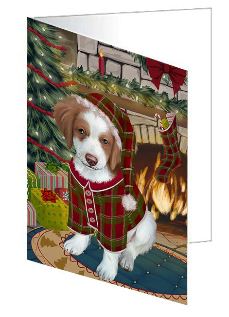 The Stocking was Hung Cavalier King Charles Spaniel Dog Handmade Artwork Assorted Pets Greeting Cards and Note Cards with Envelopes for All Occasions and Holiday Seasons GCD70316