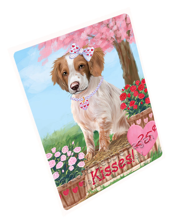 Rosie 25 Cent Kisses Brittany Spaniel Dog Large Refrigerator / Dishwasher Magnet RMAG100758