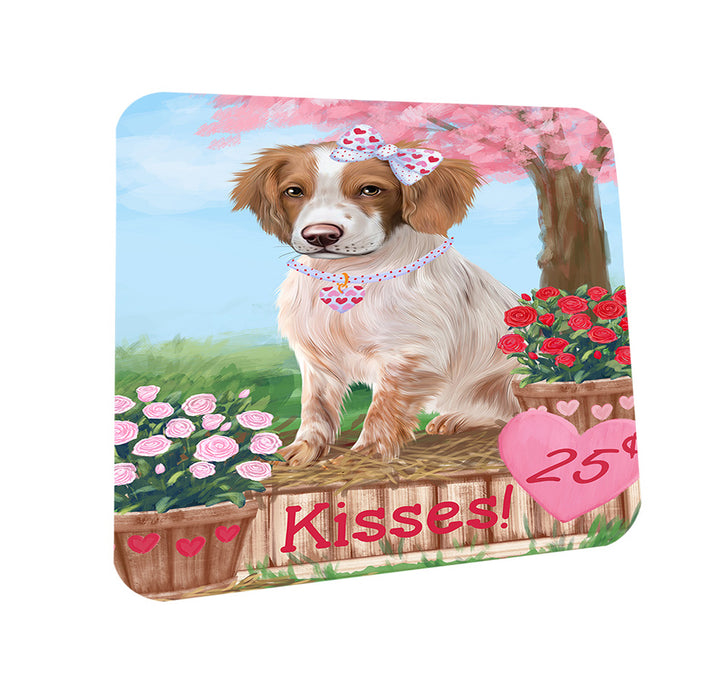 Rosie 25 Cent Kisses Brittany Spaniel Dog Coasters Set of 4 CST56373
