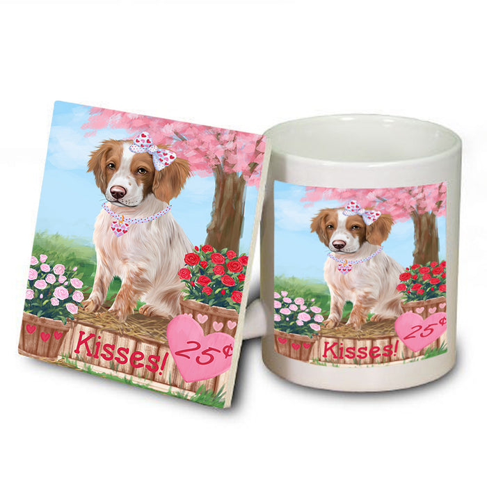 Rosie 25 Cent Kisses Brittany Spaniel Dog Mug and Coaster Set MUC56407
