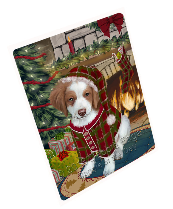The Stocking was Hung Brittany Spaniel Dog Magnet MAG70869 (Small 5.5" x 4.25")