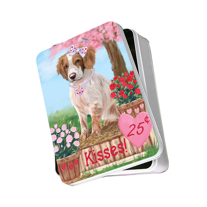 Rosie 25 Cent Kisses Brittany Spaniel Dog Photo Storage Tin PITN56358