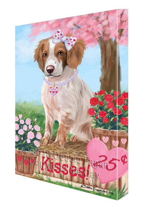 Rosie 25 Cent Kisses Brittany Spaniel Dog Canvas Print Wall Art Décor CVS129959