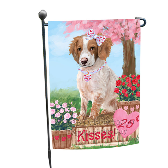 Rosie 25 Cent Kisses Brittany Spaniel Dog Garden Flag GFLG56963