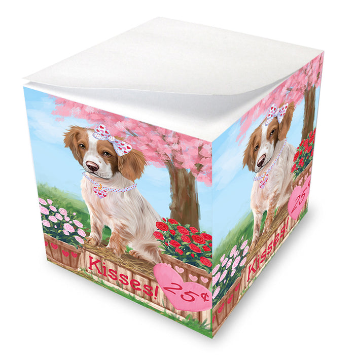 Rosie 25 Cent Kisses Brittany Spaniel Dog Note Cube NOC54487