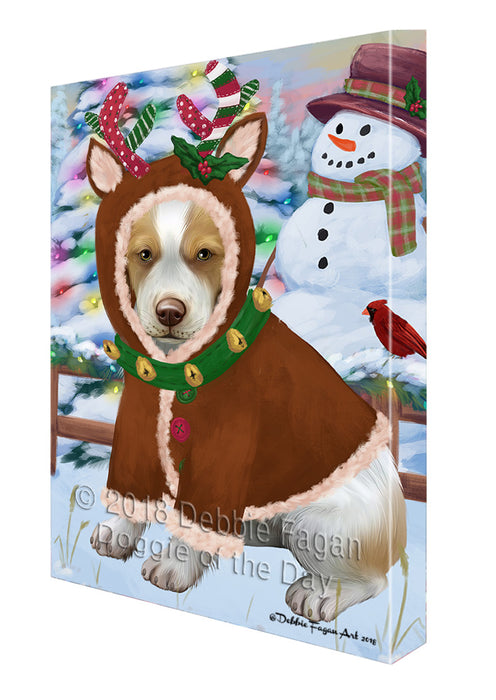 Christmas Gingerbread House Candyfest Brittany Spaniel Dog Canvas Print Wall Art Décor CVS128159