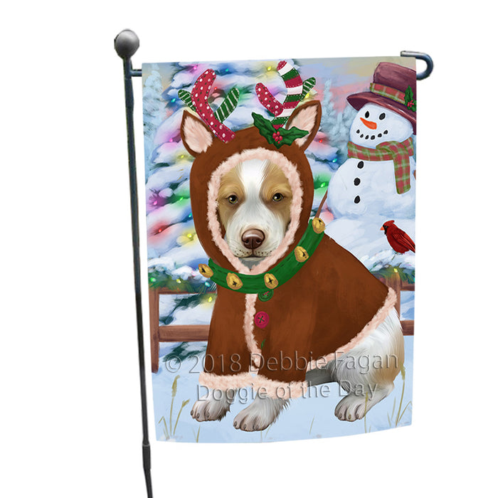 Christmas Gingerbread House Candyfest Brittany Spaniel Dog Garden Flag GFLG56763