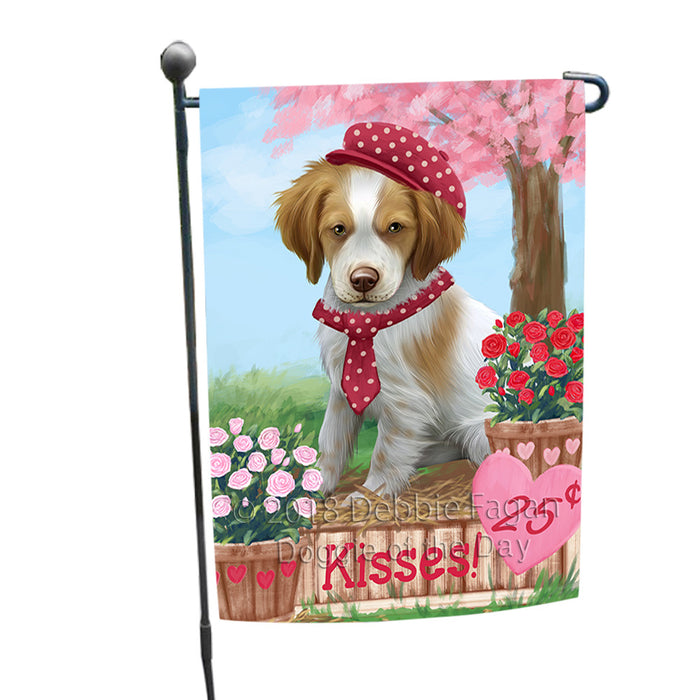 Rosie 25 Cent Kisses Brittany Spaniel Dog Garden Flag GFLG56964