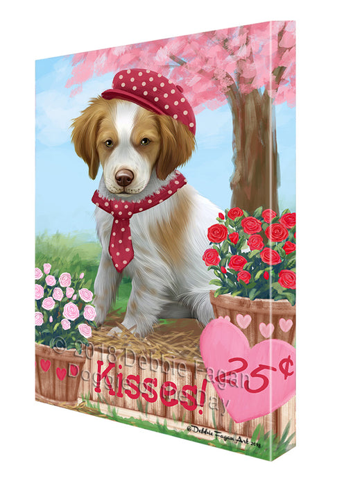 Rosie 25 Cent Kisses Brittany Spaniel Dog Canvas Print Wall Art Décor CVS129968