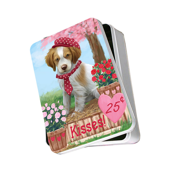 Rosie 25 Cent Kisses Brittany Spaniel Dog Photo Storage Tin PITN56359