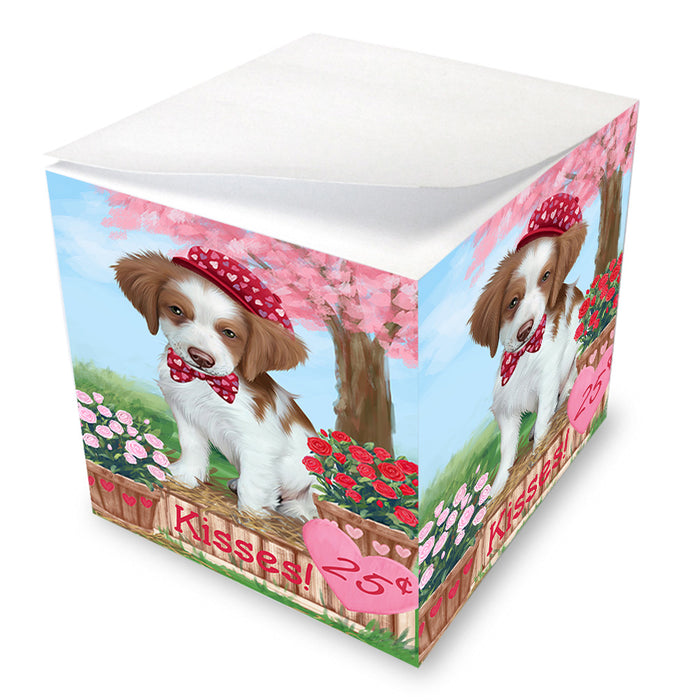 Rosie 25 Cent Kisses Brittany Spaniel Dog Note Cube NOC54489