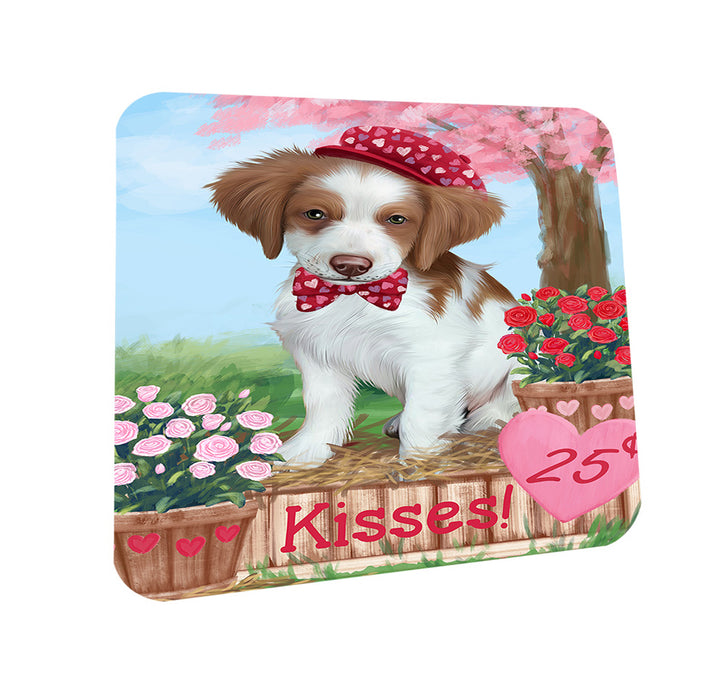 Rosie 25 Cent Kisses Brittany Spaniel Dog Coasters Set of 4 CST56375
