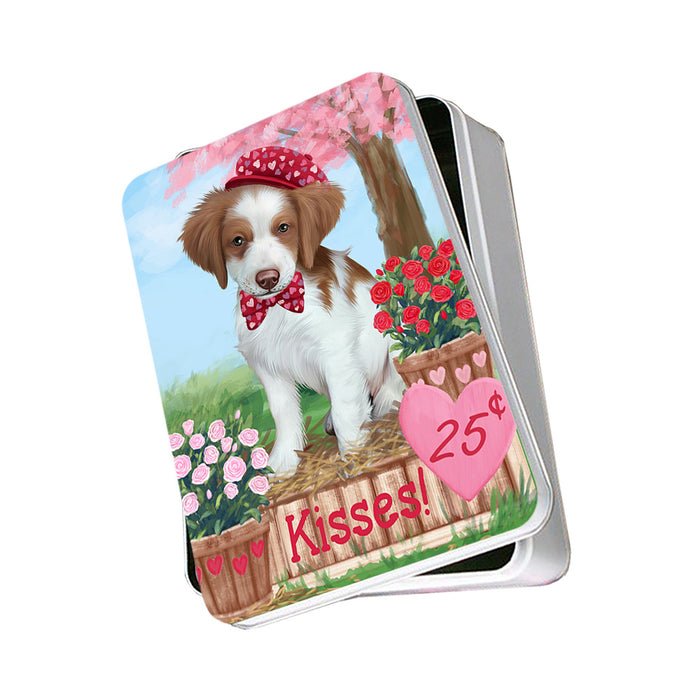 Rosie 25 Cent Kisses Brittany Spaniel Dog Photo Storage Tin PITN56360