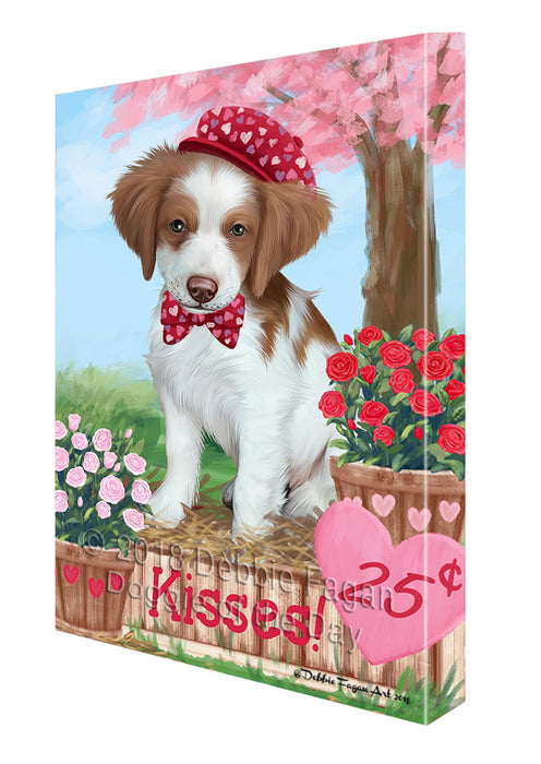 Rosie 25 Cent Kisses Brittany Spaniel Dog Canvas Print Wall Art Décor CVS129977