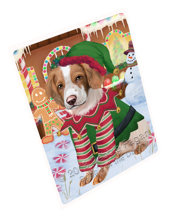 Christmas Gingerbread House Candyfest Brittany Spaniel Dog Large Refrigerator / Dishwasher Magnet RMAG99564
