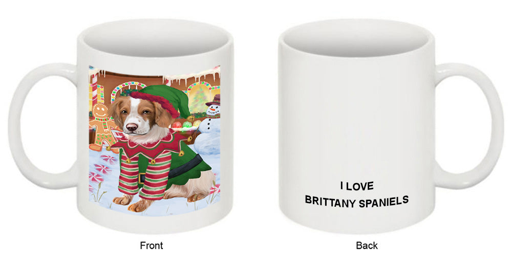 Christmas Gingerbread House Candyfest Brittany Spaniel Dog Coffee Mug MUG51614