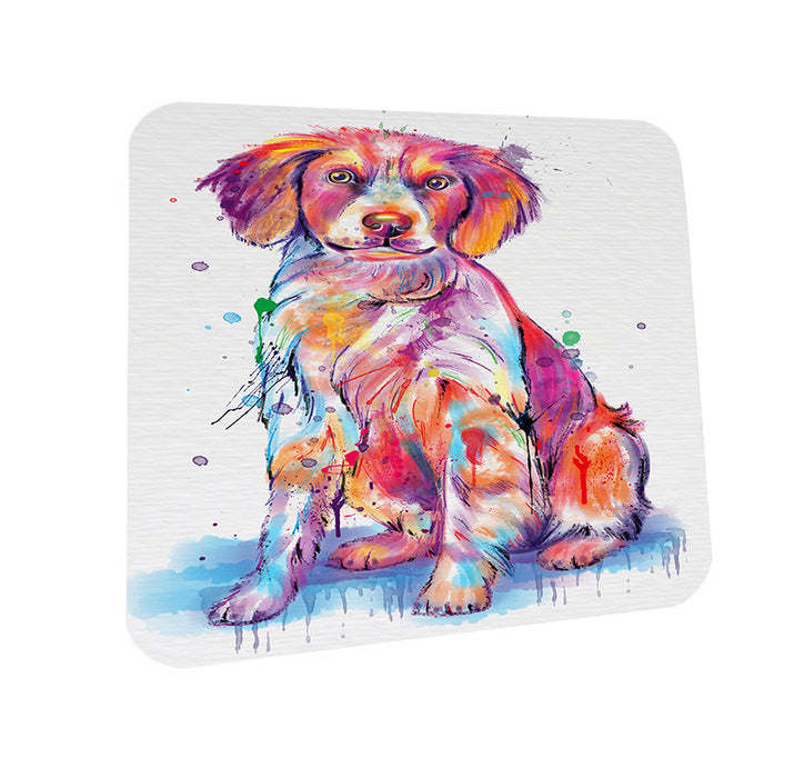 Watercolor Brittany Spaniel Dog Coasters Set of 4 CST57035