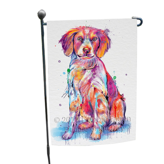 Watercolor Brittany Spaniel Dog Garden Flag GFLG65045