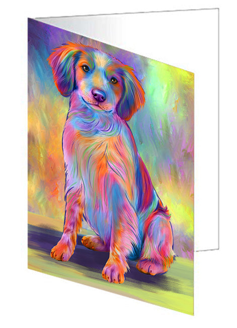 Paradise Wave Brittany Spaniel Dog Handmade Artwork Assorted Pets Greeting Cards and Note Cards with Envelopes for All Occasions and Holiday Seasons GCD74603