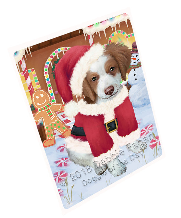 Christmas Gingerbread House Candyfest Brittany Spaniel Dog Large Refrigerator / Dishwasher Magnet RMAG99996