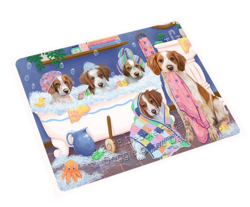 Rub A Dub Dogs In A Tub Brittany Spaniels Dog Large Refrigerator / Dishwasher Magnet RMAG102906