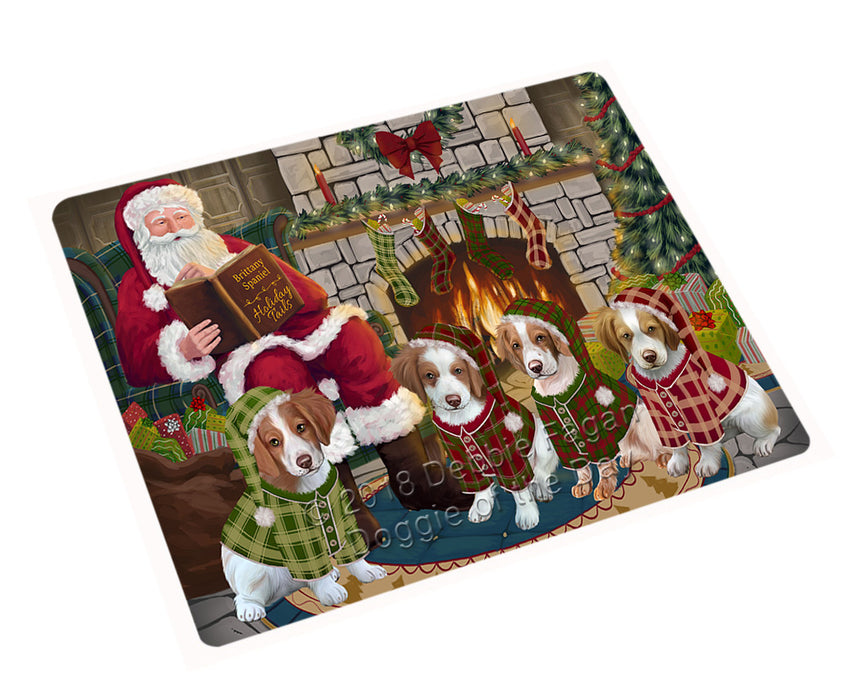 Christmas Cozy Holiday Tails Brittany Spaniels Dog Cutting Board C70464