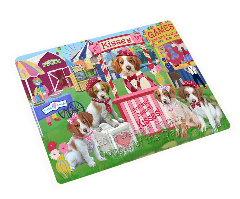 Carnival Kissing Booth Brittany Spaniels Dog Large Refrigerator / Dishwasher Magnet RMAG99942