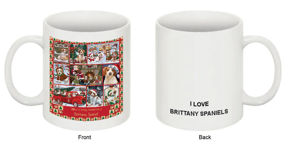 Love is Being Owned Christmas Brittany Spaniel Dogs Coffee Mug MUG52607