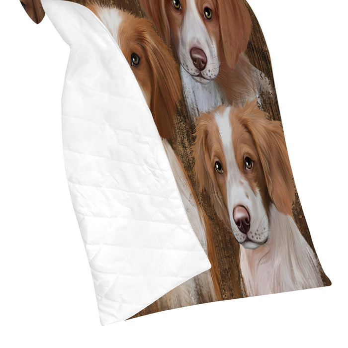 Rustic Brittany Spaniel Dogs Quilt