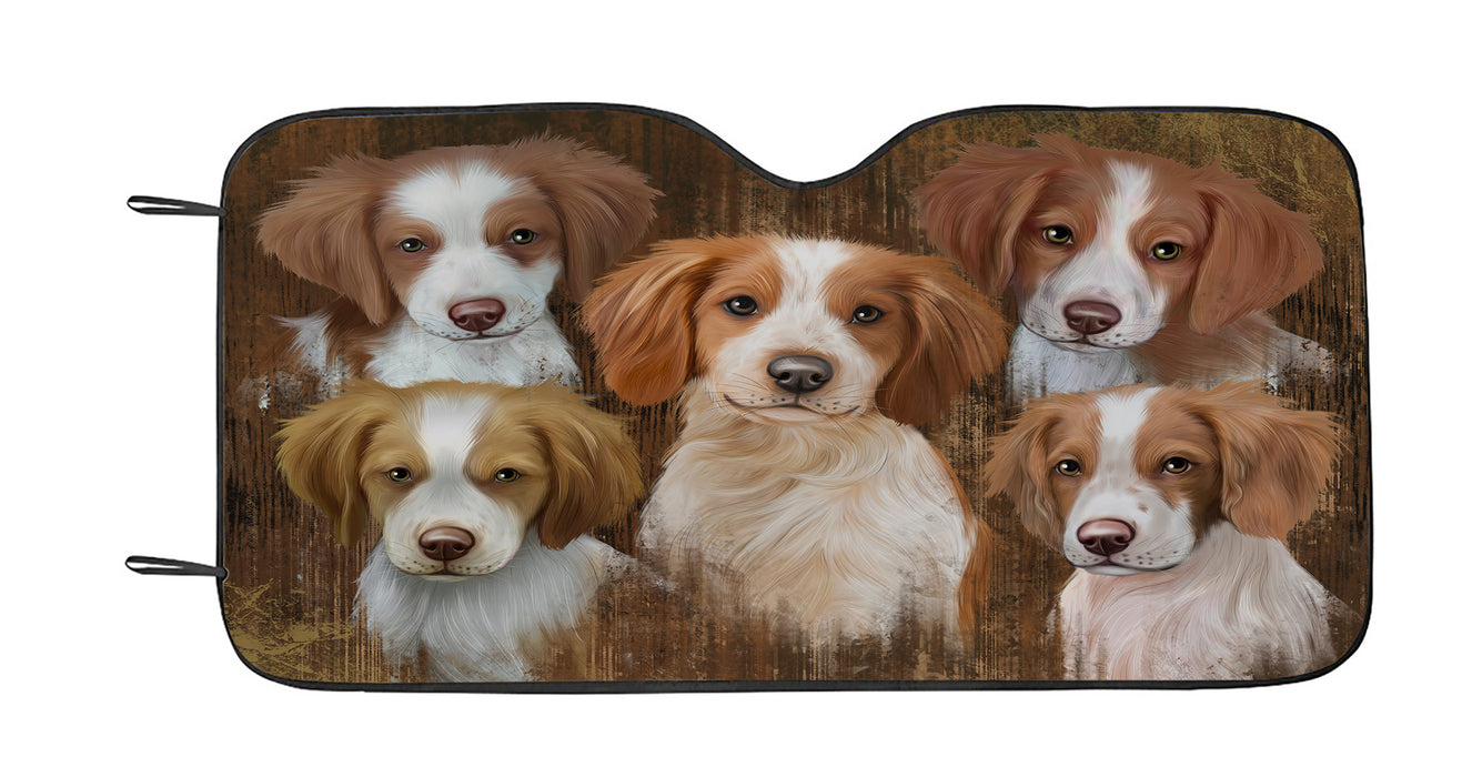 Rustic Brittany Spaniel Dogs Car Sun Shade