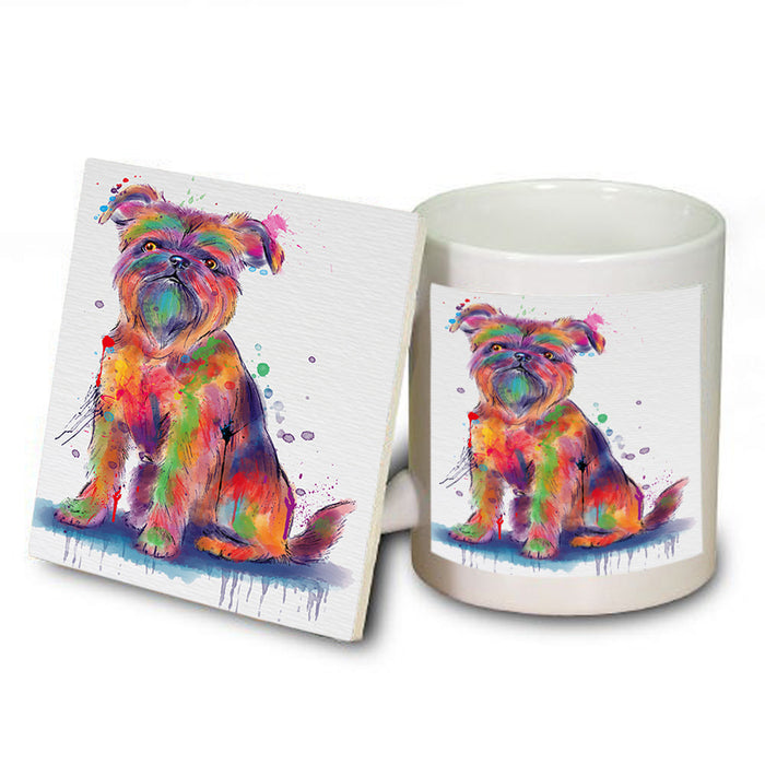 Watercolor Brussels Griffons Dog Mug and Coaster Set MUC57537