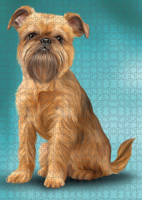 Brussels Griffon Dog Portrait Jigsaw Puzzle for Adults Animal Interlocking Puzzle Game Unique Gift for Dog Lover's with Metal Tin Box