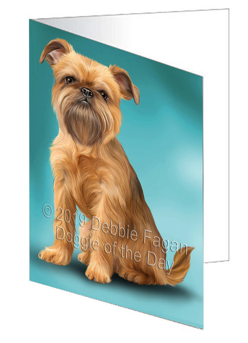 Brussels Griffons Dog Handmade Artwork Assorted Pets Greeting Cards and Note Cards with Envelopes for All Occasions and Holiday Seasons GCD77618