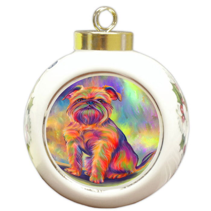 Paradise Wave Brussels Griffons Dog Round Ball Christmas Ornament RBPOR58721