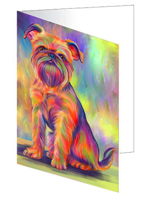 Paradise Wave Brussels Griffons Dog Handmade Artwork Assorted Pets Greeting Cards and Note Cards with Envelopes for All Occasions and Holiday Seasons GCD79823