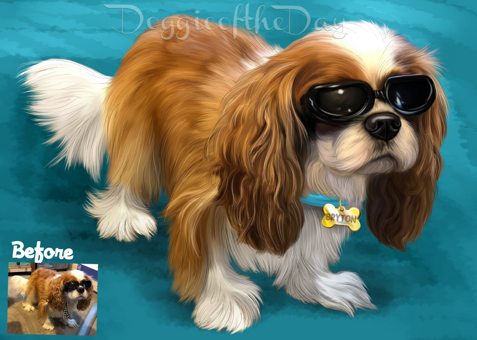 Digital Painting PERSONALIZED PET PORTRAIT! Custom Pet Dog or Cat Art