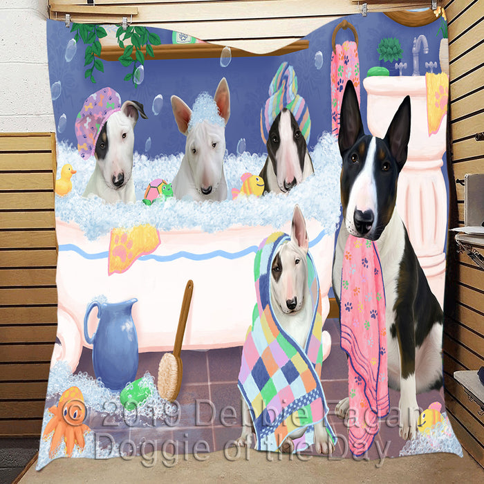 Rub A Dub Dogs In A Tub Bull Terrier Dogs Quilt