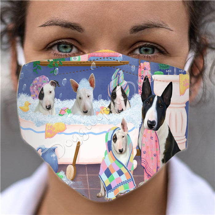 Rub A Dub Dogs In A Tub  Bull Terrier Dogs Face Mask FM49488