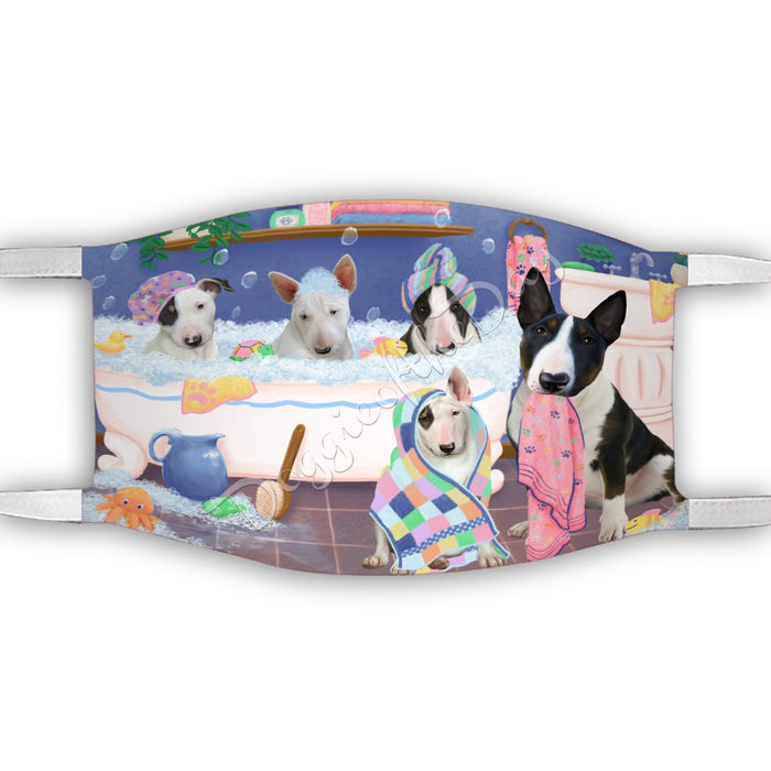 Rub A Dub Dogs In A Tub  Bull Terrier Dogs Face Mask FM49488