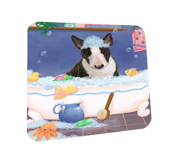 Rub A Dub Dog In A Tub Bull Terrier Dog Coasters Set of 4 CST57284