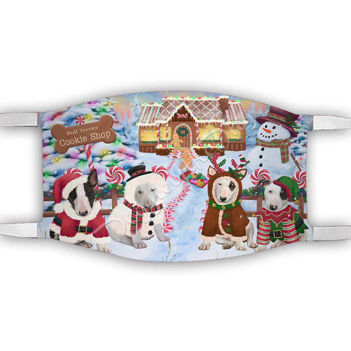 Holiday Gingerbread Cookie Bull Terrier Dogs Shop Face Mask FM48879