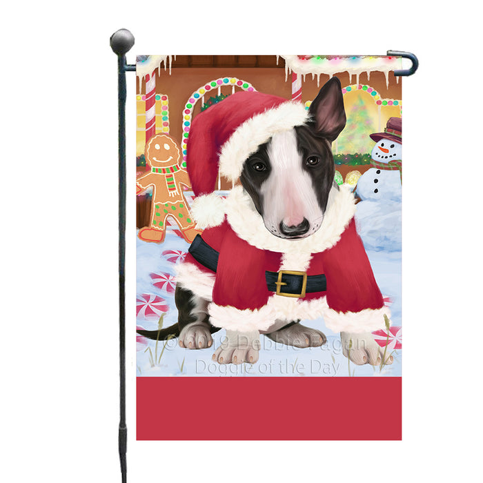 Personalized Gingerbread Candyfest Bull Terrier Dog Custom Garden Flag GFLG63982