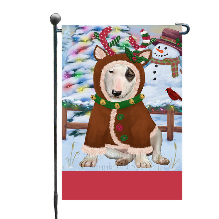 Personalized Gingerbread Candyfest Bull Terrier Dog Custom Garden Flag GFLG63984