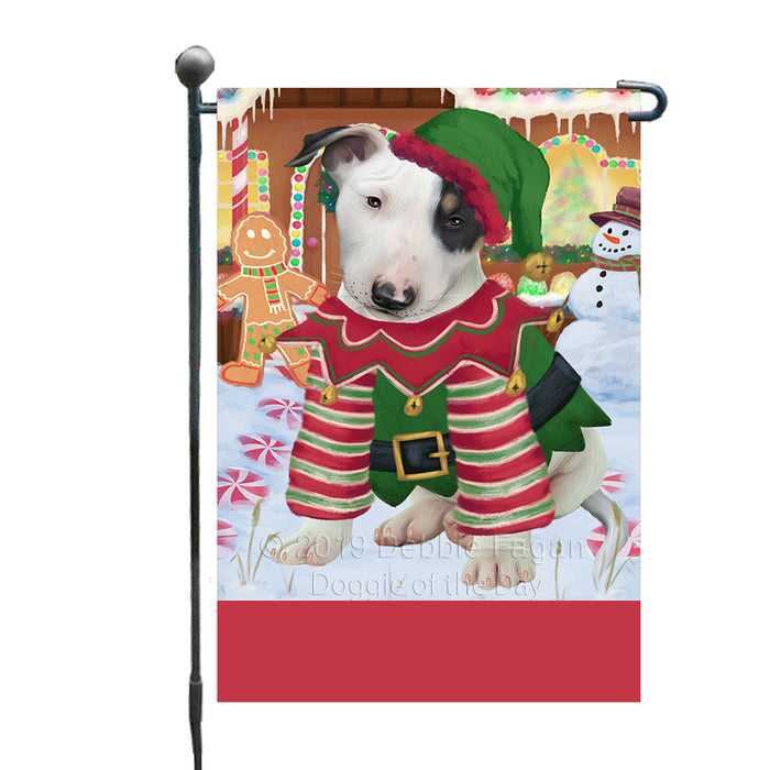 Personalized Gingerbread Candyfest Bull Terrier Dog Custom Garden Flag GFLG63985