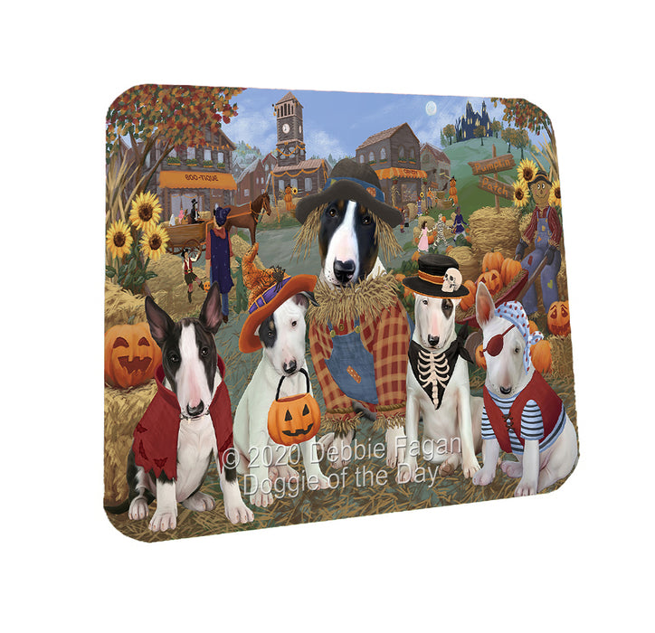 Halloween 'Round Town Bull Terrier Dogs Coasters Set of 4 CSTA57921