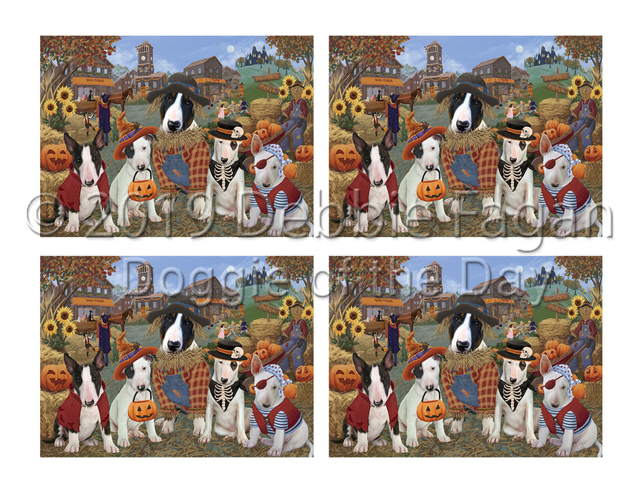 Halloween 'Round Town Bull Terrier Dogs Placemat